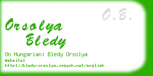 orsolya bledy business card